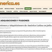Mercado de Fusiones y Adquisiciones de Amrica Latina en julio
